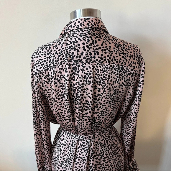 Equipment Femme Temera Leopard print Mini Shirt Dress Blush 17338 - Picture 6 of 14